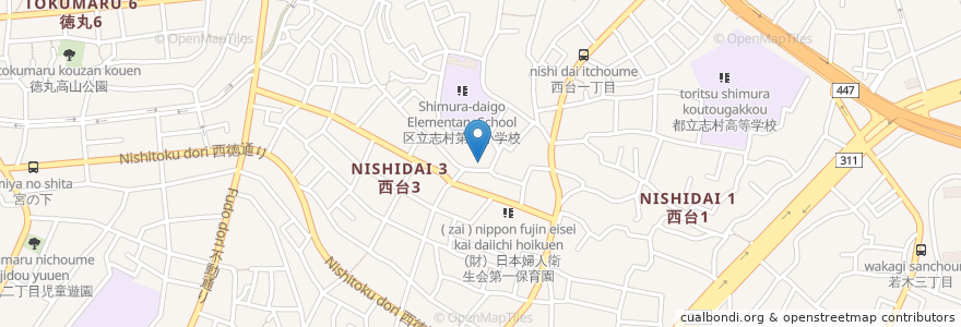 Mapa de ubicacion de 包蔵庵 en 日本, 東京都, 板橋区.