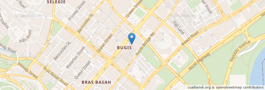 Mapa de ubicacion de Paris Baguette Café en Singapur, Central.