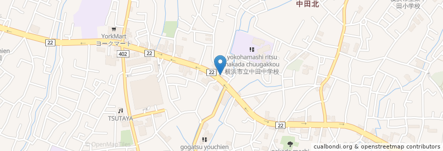 Mapa de ubicacion de 吉野家 en اليابان, كاناغاوا, 横浜市, 泉区.