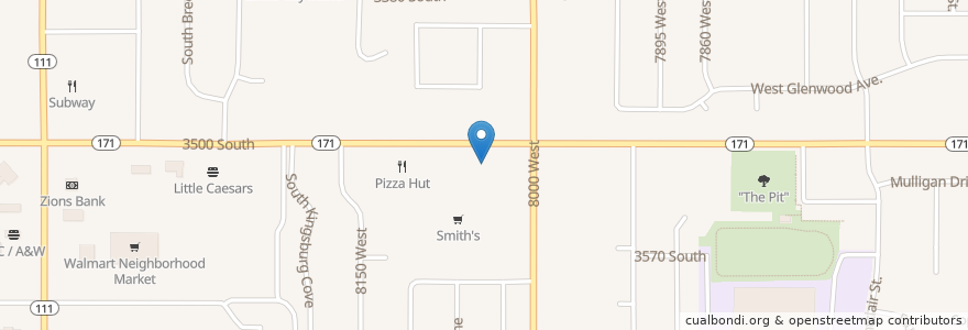 Mapa de ubicacion de Smith's Fuel Stop en Estados Unidos Da América, Utah, Salt Lake County, Magna.