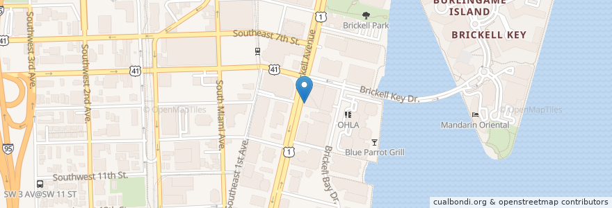 Mapa de ubicacion de Komodo en États-Unis D'Amérique, Floride, Comté De Miami-Dade, Miami.