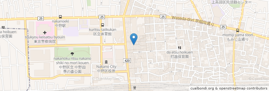 Mapa de ubicacion de EXCELSIOR CAFFE en Japão, Tóquio, 中野区.