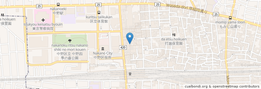 Mapa de ubicacion de 博多風龍 en Japón, Tokio, Nakano.