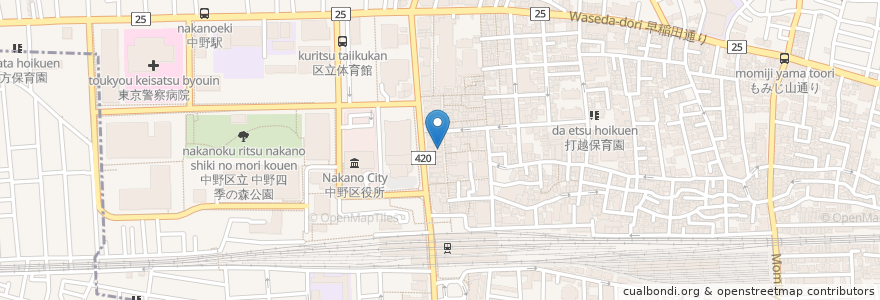 Mapa de ubicacion de マクドナルド en 일본, 도쿄도, 中野区.