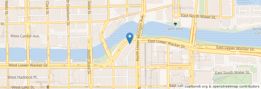 Mapa de ubicacion de Bridges Lobby Grill at London House en United States, Illinois, Chicago.