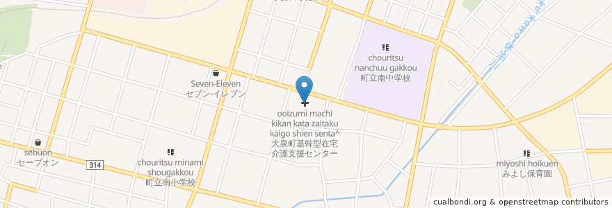 Mapa de ubicacion de 大泉町多文化共生コミュニティセンター en Japon, Préfecture De Gunma, 邑楽郡, 大泉町.