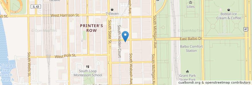 Mapa de ubicacion de Buddy Guy’s Legends en Verenigde Staten, Illinois, Chicago.