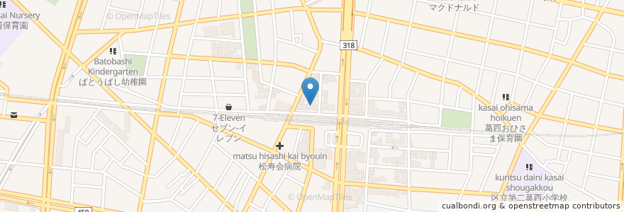Mapa de ubicacion de 和印道葛西支店 en Japon, Tokyo, 江戸川区.