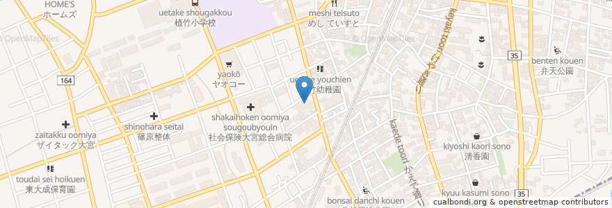 Mapa de ubicacion de 植竹公民館 en Japon, Préfecture De Saitama, さいたま市, 北区.
