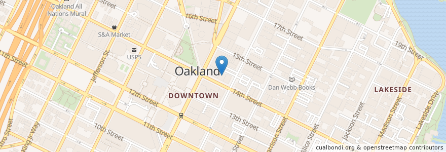 Mapa de ubicacion de Complex Oakland en United States, California, Alameda County, Oakland.