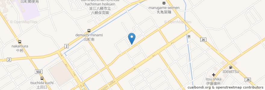 Mapa de ubicacion de 吉川柔道整骨院 en Giappone, Prefettura Di Shiga, 近江八幡市.
