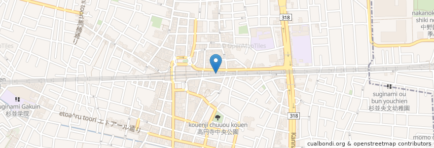 Mapa de ubicacion de 東京飯店 en Япония, Токио, Сугинами.