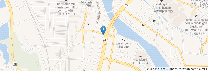 Mapa de ubicacion de かどやま歯科医院 en Япония, Миэ, 津市.