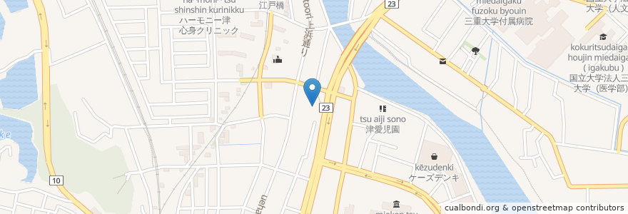 Mapa de ubicacion de 光蓮寺 en Japonya, 三重県, 津市.