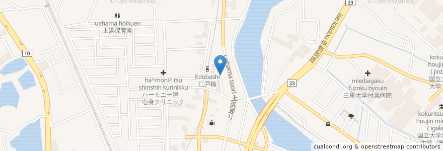 Mapa de ubicacion de とりき en Giappone, Prefettura Di Mie, 津市.