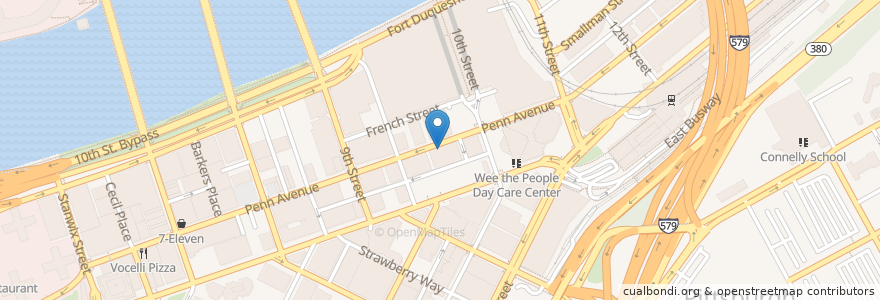 Mapa de ubicacion de Sienna Mercato en 美利坚合众国/美利堅合眾國, 宾夕法尼亚 / 賓夕法尼亞州, Allegheny County, Pittsburgh.