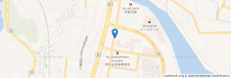 Mapa de ubicacion de 七輪亭とりQ en 일본, 미에현, 津市.