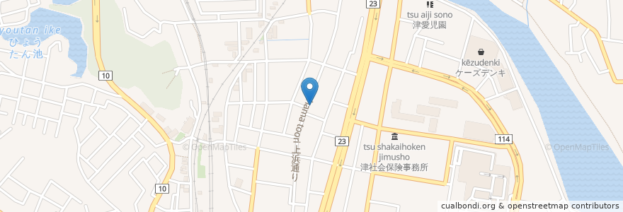 Mapa de ubicacion de 神山歯科 en 일본, 미에현, 津市.