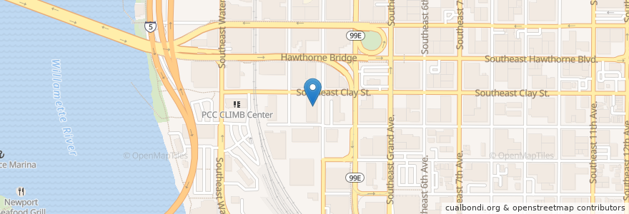 Mapa de ubicacion de Stacked Sandwich Shop en アメリカ合衆国, オレゴン州, Portland, Multnomah County.