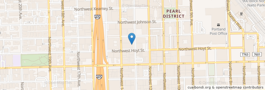 Mapa de ubicacion de PBJ's Grilled en Estados Unidos De América, Oregón, Portland, Multnomah County.