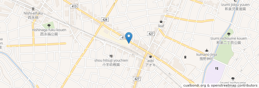 Mapa de ubicacion de CURE GREEN PHARMACY en ژاپن, 東京都, 杉並区.