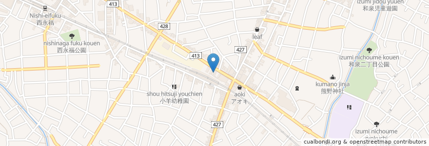 Mapa de ubicacion de 岩崎歯科クリニック en اليابان, 東京都, 杉並区.