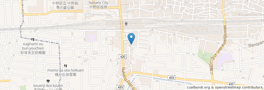 Mapa de ubicacion de スロットジパング en 日本, 東京都, 中野区.