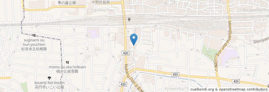 Mapa de ubicacion de MAX en Jepun, 東京都, 中野区.