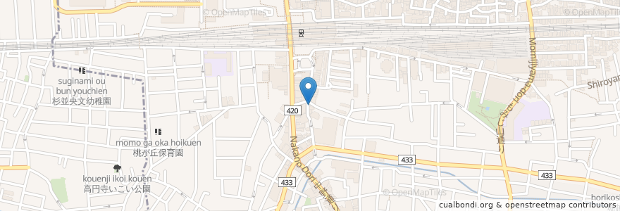 Mapa de ubicacion de いそむら en 日本, 東京都, 中野区.