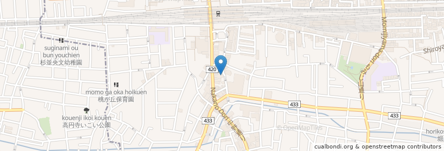 Mapa de ubicacion de PASTA PIZZA en 日本, 東京都, 中野区.