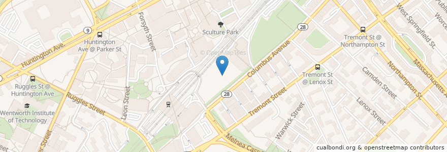 Mapa de ubicacion de Caffé Strega en Vereinigte Staaten Von Amerika, Massachusetts, Suffolk County, Boston.