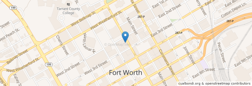 Mapa de ubicacion de PACIUGO en United States, Texas, Tarrant County, Fort Worth.