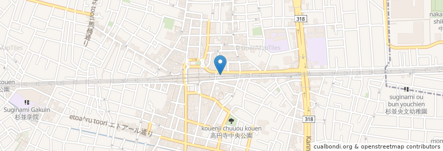 Mapa de ubicacion de クロンボ en Japonya, 東京都, 杉並区.