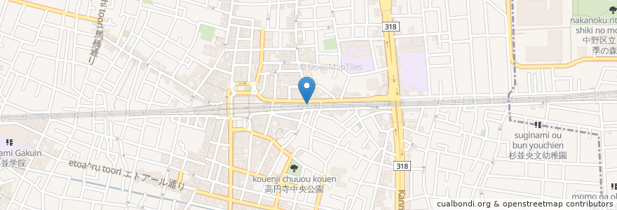 Mapa de ubicacion de やよい軒 en اليابان, 東京都, 杉並区.