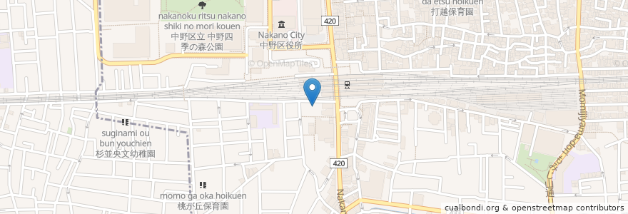 Mapa de ubicacion de Gut's GRILL en Japonya, 東京都, 中野区.