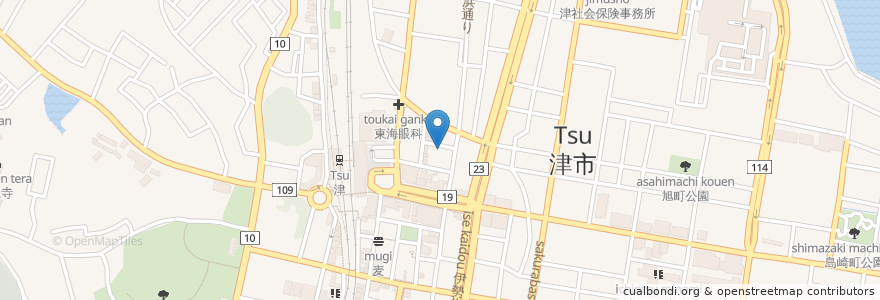Mapa de ubicacion de 笠原歯科 en Japon, Préfecture De Mie, Tsu.
