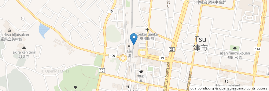 Mapa de ubicacion de ヴィドフランス en Jepun, 三重県, 津市.