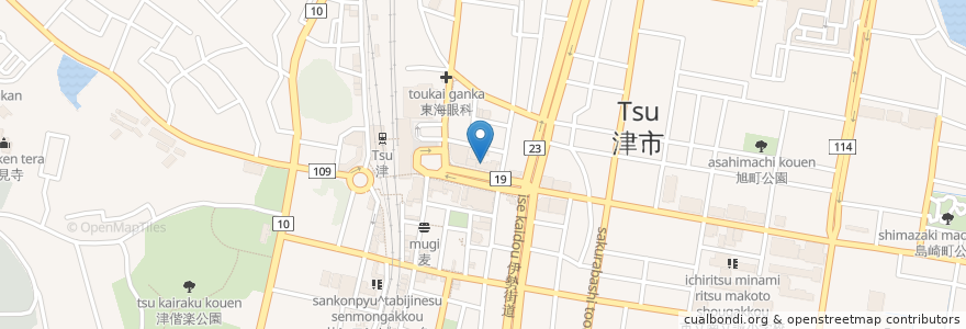 Mapa de ubicacion de とり金 en 日本, 三重県, 津市.