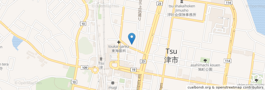Mapa de ubicacion de 高野コーヒー豆販売 en Japão, 三重県, 津市.