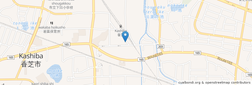 Mapa de ubicacion de 麺屋 下心 en 일본, 나라현, 香芝市.