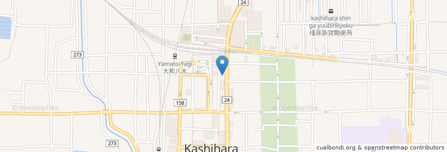 Mapa de ubicacion de 波平 八木駅前店 en 일본, 나라현, 橿原市.