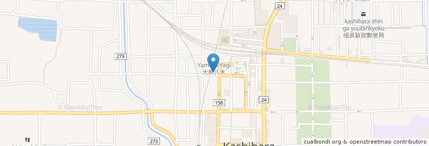 Mapa de ubicacion de 居酒屋蔵 en 日本, 奈良県/奈良縣, 橿原市.