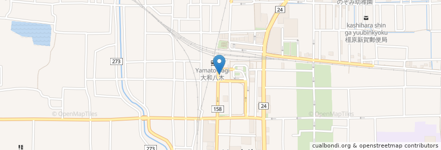 Mapa de ubicacion de アムール en 日本, 奈良県, 橿原市.