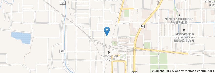 Mapa de ubicacion de 和楽庵 沖田 en 日本, 奈良県, 橿原市.