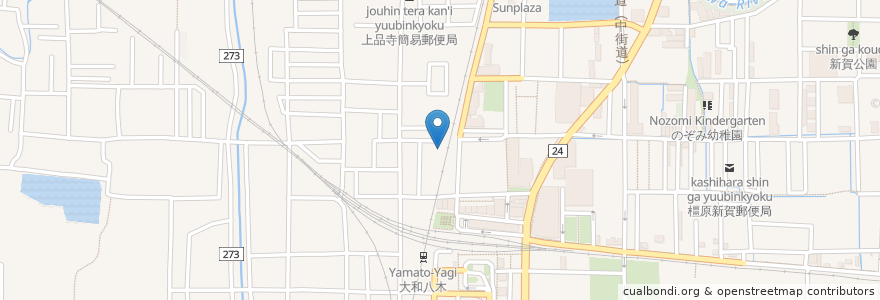 Mapa de ubicacion de 酒本産婦人科医院 en 日本, 奈良県/奈良縣, 橿原市.