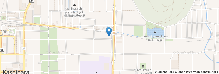 Mapa de ubicacion de 錦織病院 en Japonya, 奈良県, 橿原市.