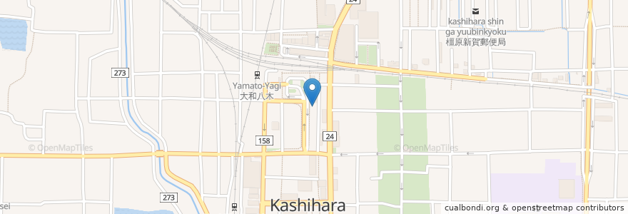 Mapa de ubicacion de 辻本内科医院 en 日本, 奈良県, 橿原市.