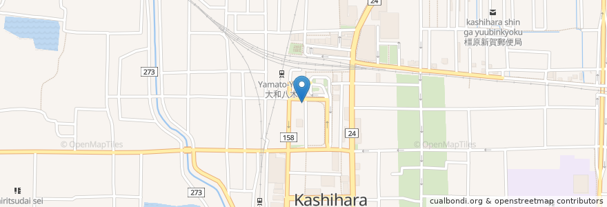Mapa de ubicacion de 酒処 とり壱 en 日本, 奈良県/奈良縣, 橿原市.