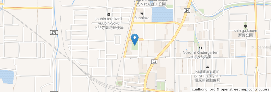 Mapa de ubicacion de 橿原整形外科クリニック en 일본, 나라현, 橿原市.