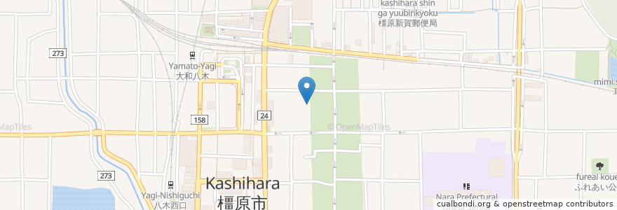 Mapa de ubicacion de 円立寺 en Japón, Prefectura De Nara, 橿原市.